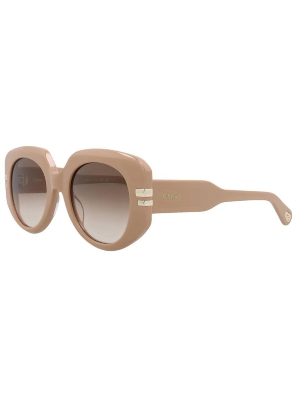 New Chloé Womens Square/Rectangle Nude Nude Brown Fashion Designer Sunglasses